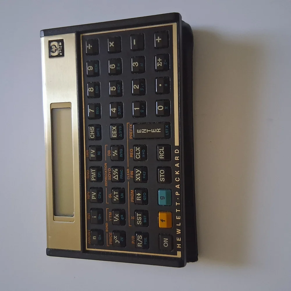 HP Gold and Black Electronic Calculator